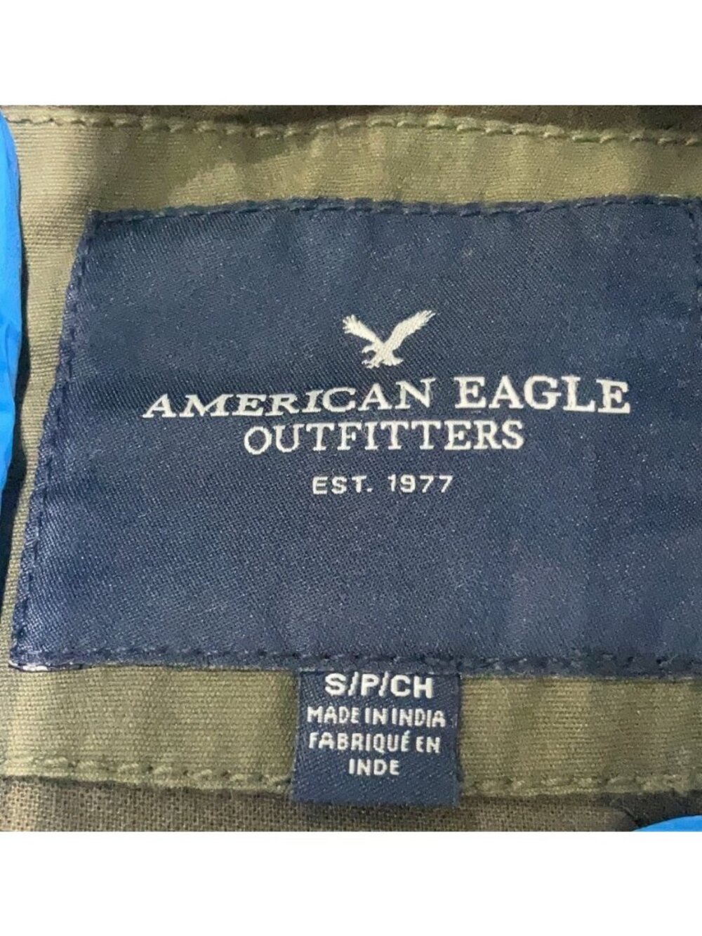 Vintage American Eagle Outfitters Green Hooded Cargo Utility Jacket S Military - Picture 6 of 8